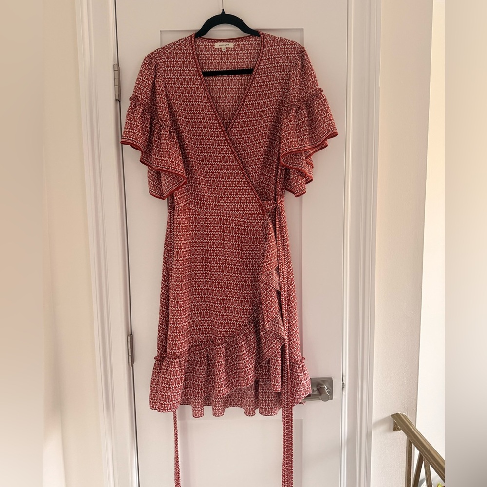 Max Studio Rust And White Patterned Mini Dress Wi… - image 2